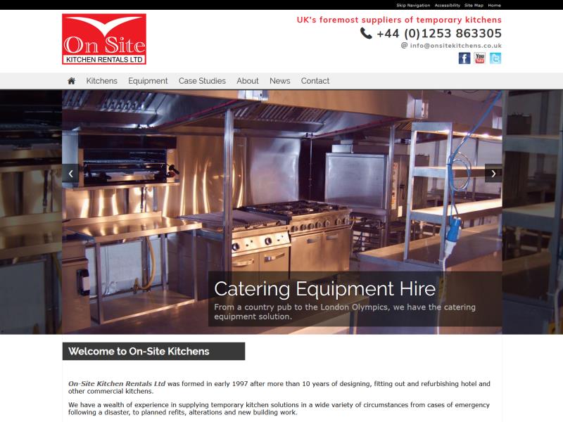 On-Site Kitchen Rentals Ltd Website, © EasierThan Website Design