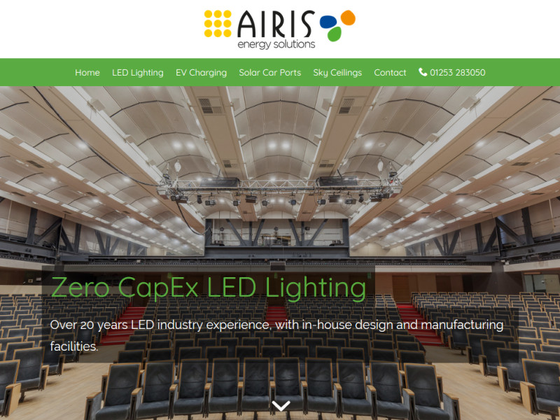 Airis Energy Solutions UK Website, © EasierThan Website Design