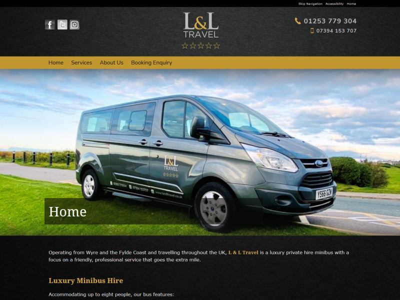 L & L Travel Website, © EasierThan Website Design