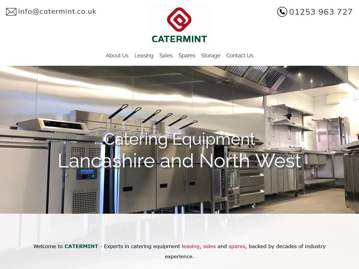 CaterMint Ltd (Thornton-Cleveleys, Lancashire, North West) - New website for a new venture supplying catering equipment across the North West. - EasierThan Website Design, © 2025-2026